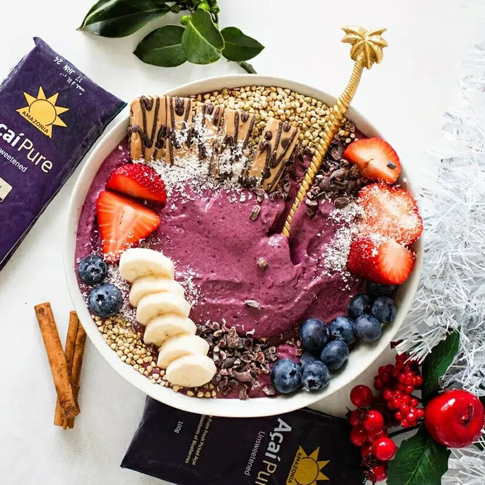 最終値下げ アサイー 冷凍 ピューレ 加糖 (100g×4パック)×15袋 【公式